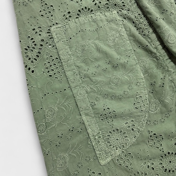 Sundance Catalog Womens Medium Green Moonlight Eyelet Cardigan Jacket Open-Front - Picture 10 of 15